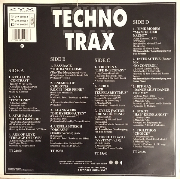 Various – Techno Trax-1 Various – Techno Trax-1