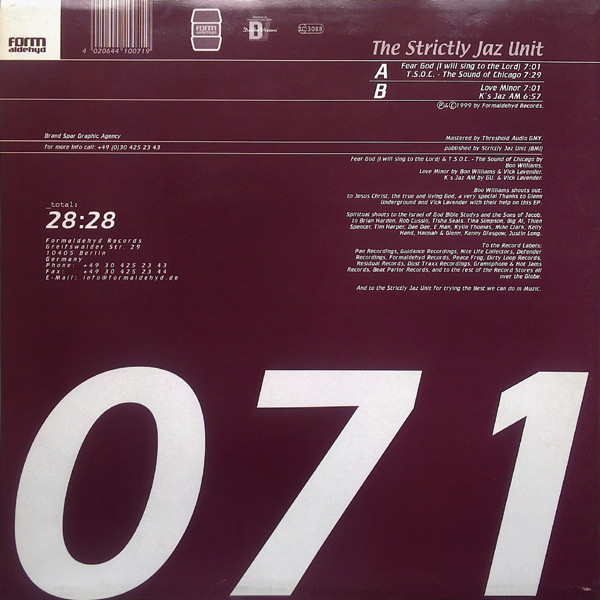 Boo Williams Presents Strictly Jaz Unit – The Strictly Jaz Unit-1 Boo Williams Presents Strictly Jaz Unit – The Strictly Jaz Unit-1