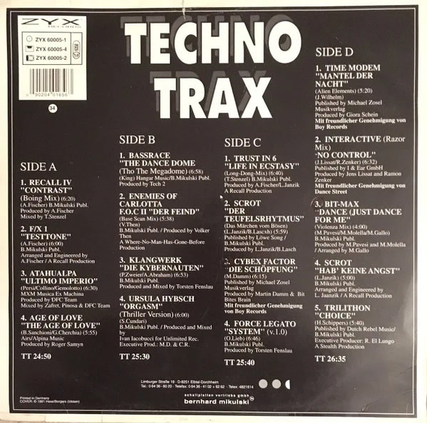 Various – Techno Trax-1 Various – Techno Trax-1