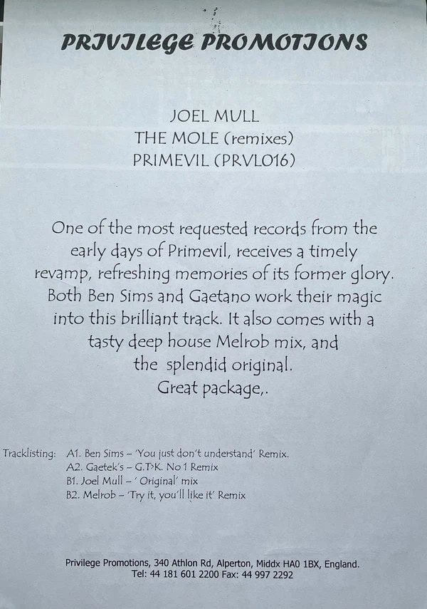 Joel Mull – The Mole Remixes E.P.-4 Joel Mull – The Mole Remixes E.P.-4