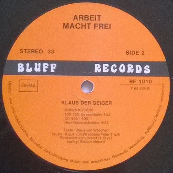 Klaus Der Geiger – Arbeit Macht Frei-3 Klaus Der Geiger – Arbeit Macht Frei-3
